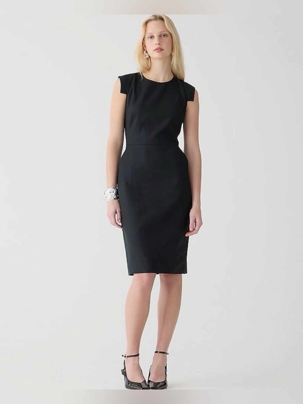 NEW J.Crew Wool Resume Dress in Black, size 4